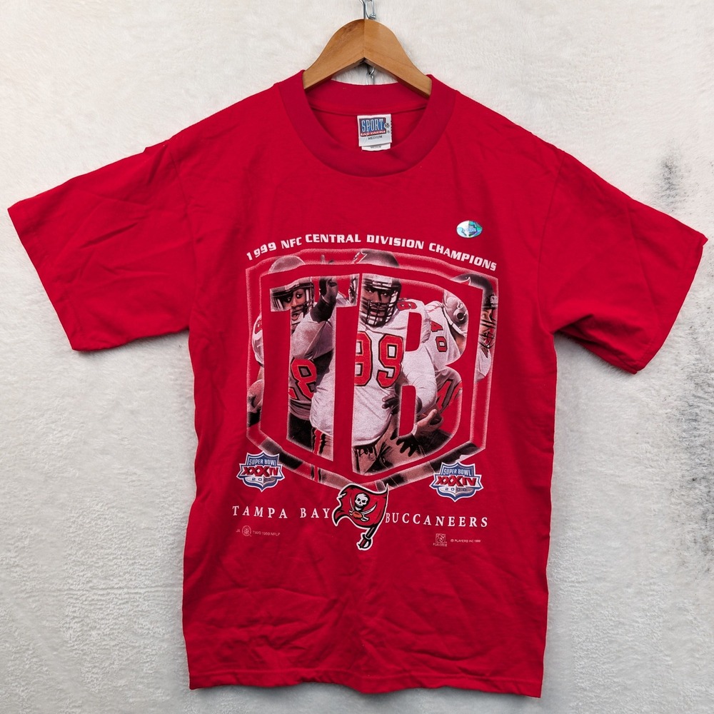 VTG Tampa Bay Buccaneers Sport Attack T-Shirt Men's M Red 1999 NFC Football 90s